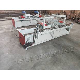 45度自动双端齐头锯 多段断料双头切割锯 方木托盘下料修边锯