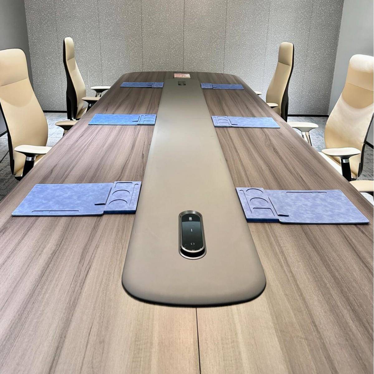 谈大型会长议桌桌FL-睿格高端会议室商简约现代务椭圆形长条桌接
