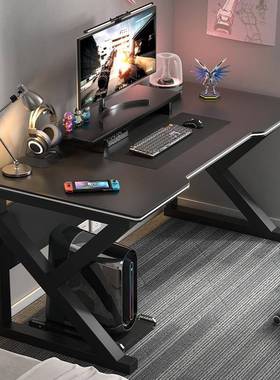 脑桌式简易电竞桌椅家用书桌学生写字台子卧台室桌OHR工电作台办公桌