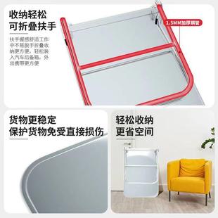 货不锈钢手车手推车拉小推车平板车743推不锈钢小推推车平板拖车