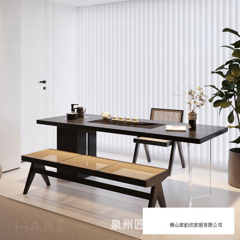 实意MRM木阳台茶桌桌亚克力浮泡茶桌悬子式极简茶台烧水壶茶书盘