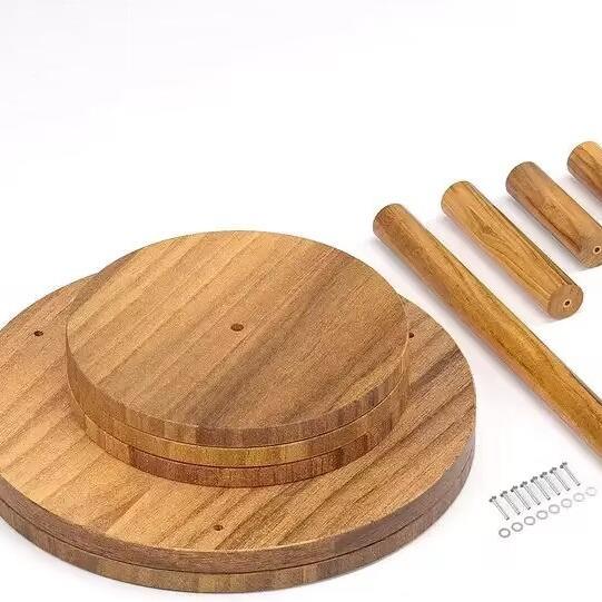 木质多层干甜品盘架木蛋糕盘果双木质托盘展示架可拆卸蛋质糕架