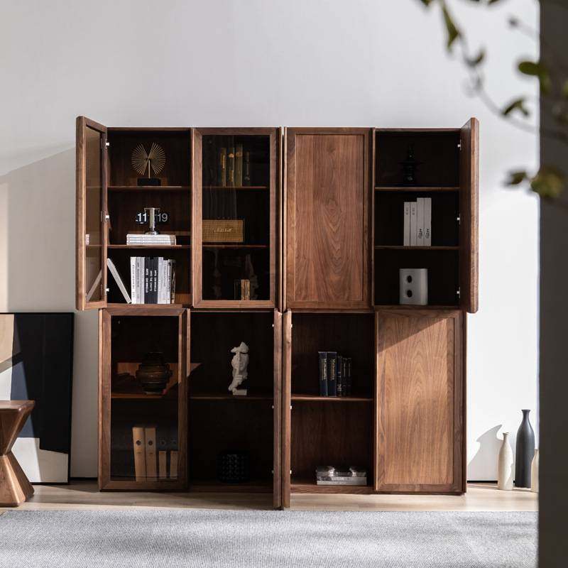 北美黑胡桃木实木书柜现代简约樱桃木意式书房置物柜玻璃储物书橱,玩具/童车/益智/积木/模型,垂直悬浮玩具,淘宝优惠券,粉丝福利购,淘宝优惠卷