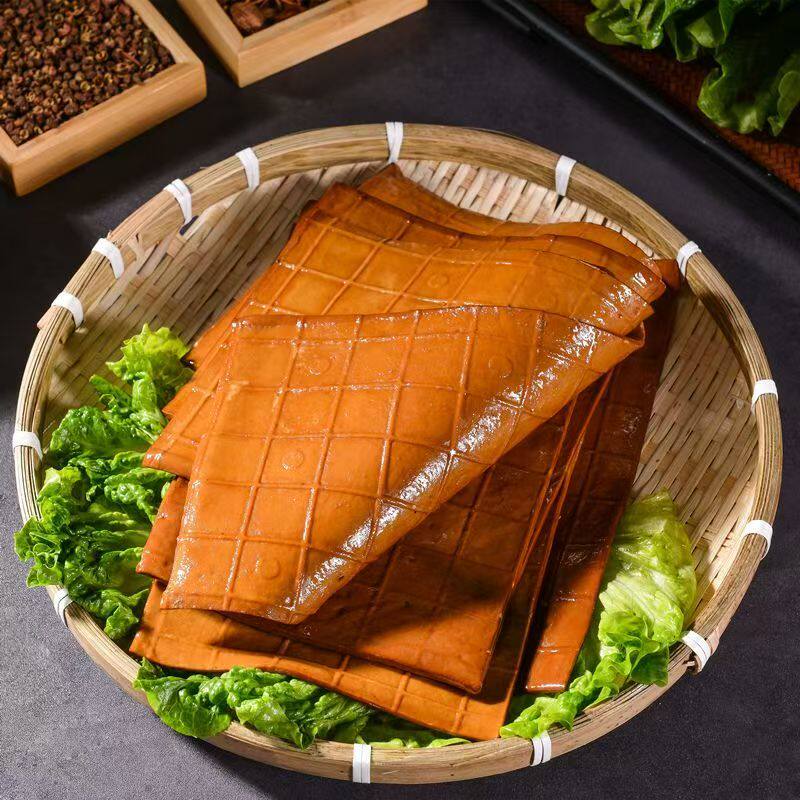 达县牛皮豆干四川特产五香卤薄豆腐皮火锅烧烤麻辣凉拌即食小零食