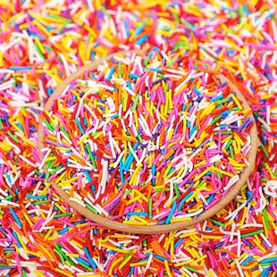 彩色糖珠蛋糕装饰糖针朱古力彩色糖粒冰淇淋甜甜圈装饰彩糖彩珍糖