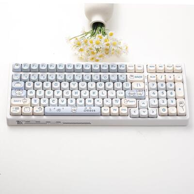 RKG98三模无线蓝牙RGB机械键盘热插拔麻将音静音100键客制化套件