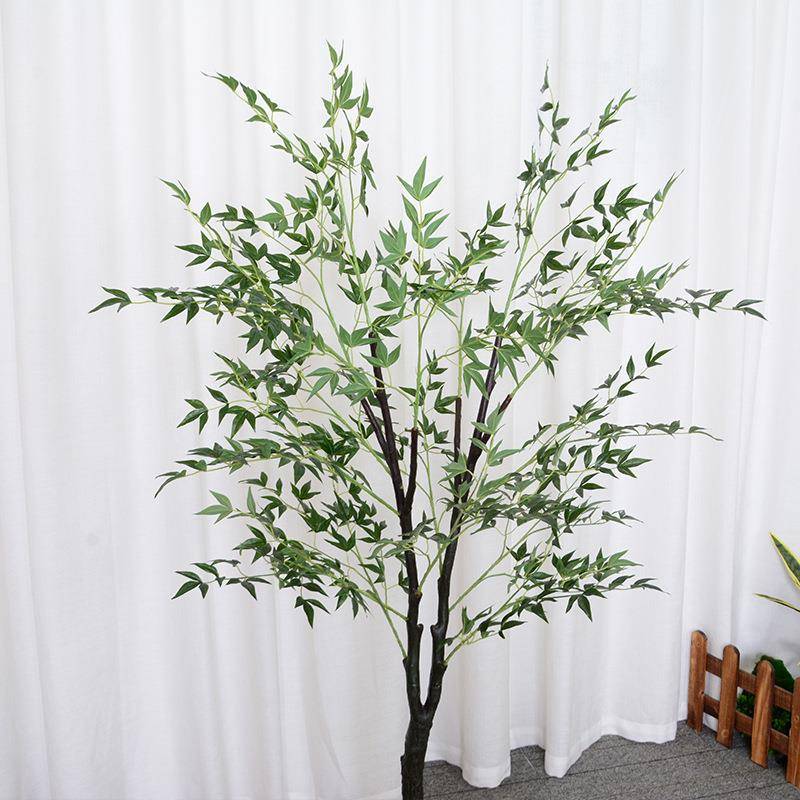 仿真植物南天竹TBX盆栽假仿生绿植酒家店盆景树造景客厅居饰装南