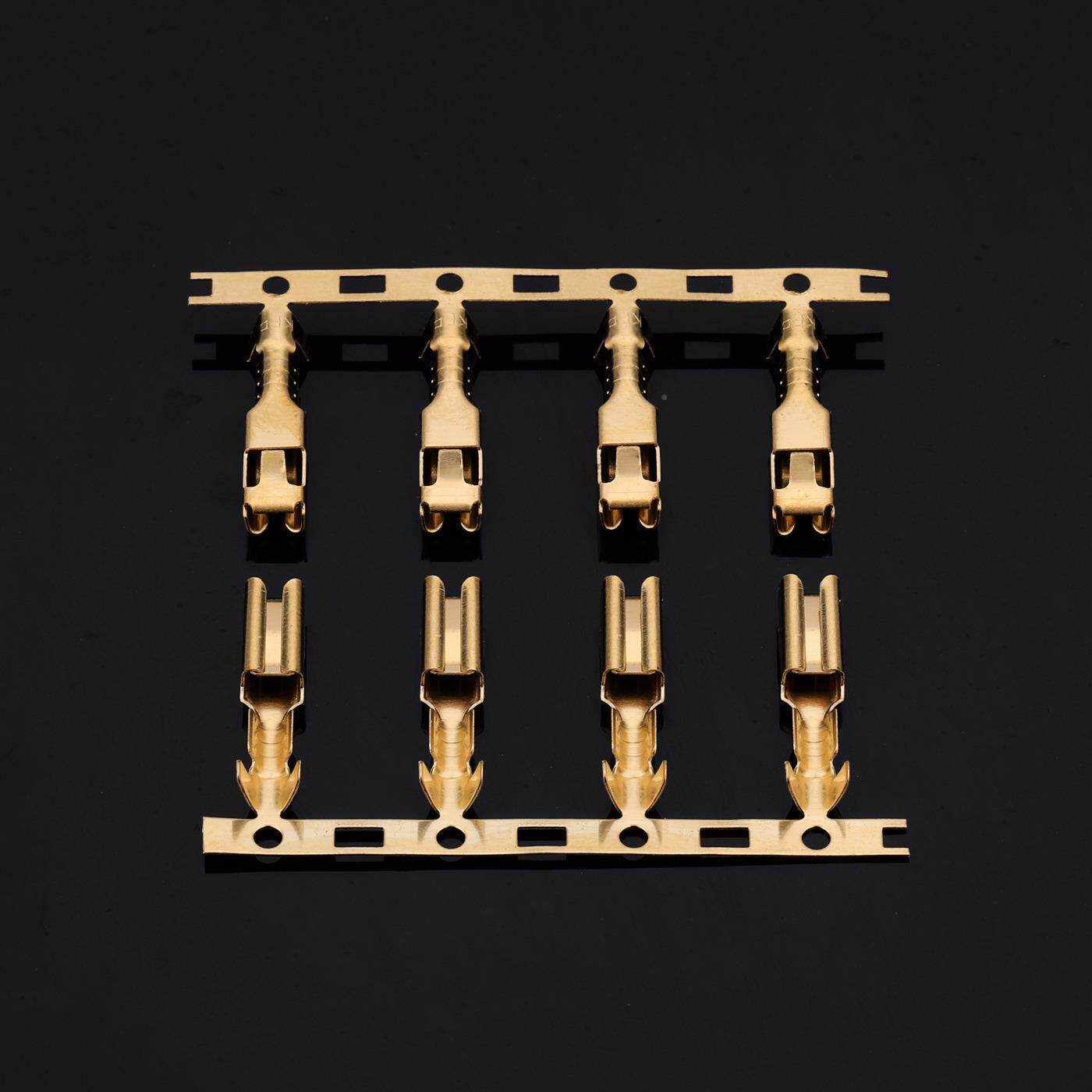 汽接插件摩塑壳连器大电流公壳母对接2.8EQU胶插片插接簧