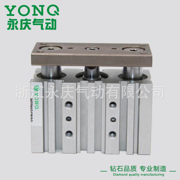 长期销售气动元QDB件导杆气缸4三M轴气GPM25x0新薄型缸带导杆缸