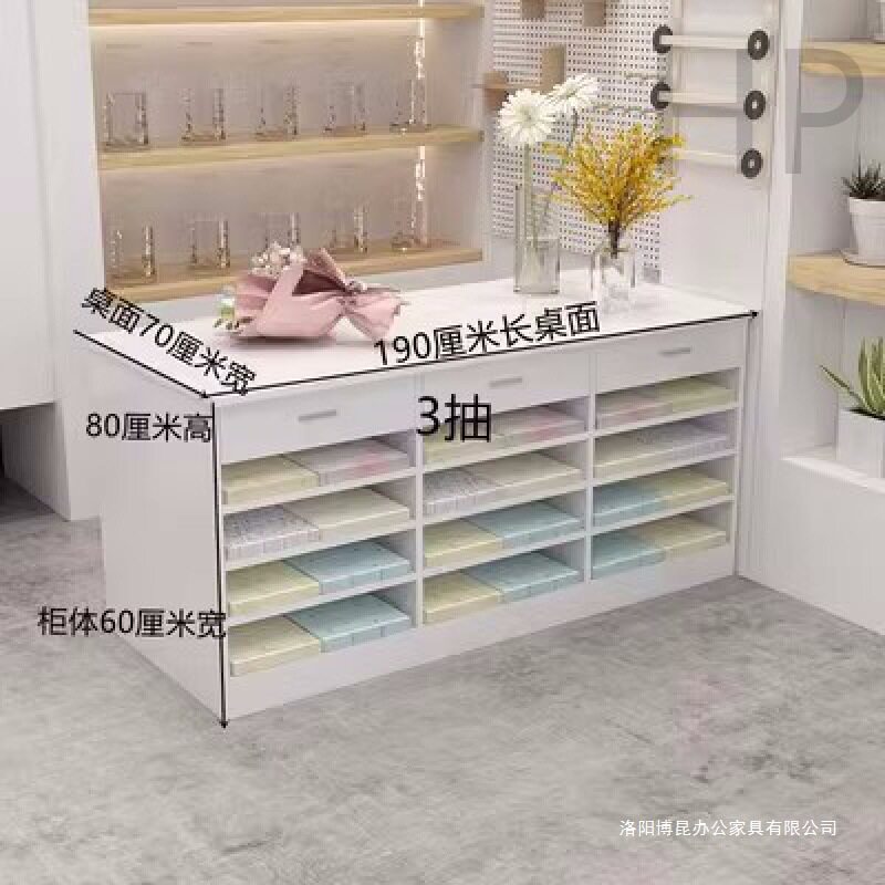 多功能操作台插花展示台包装纸收纳柜鲜花店花架抽屉式工作台桌子