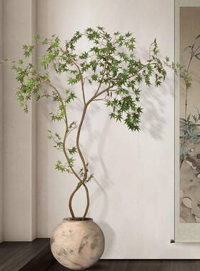 绿植植假F98HJ8HH流饰泉枫轻奢摆件室内客厅沙发落地装物