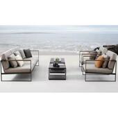 户花外不锈钢沙发茶几合别HH 001墅庭院园组卡露天家具阳光房休闲