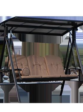 网户闲外椅秋千院子露台吊摇椅庭院防58902雨吊双人三人铁艺篮摇