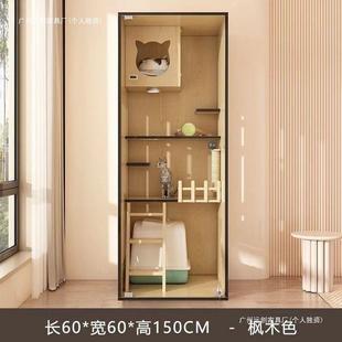 猫别墅宠柜别猫笼子家猫用室内物猫窝猫64929屋猫咪房子舍猫笼木