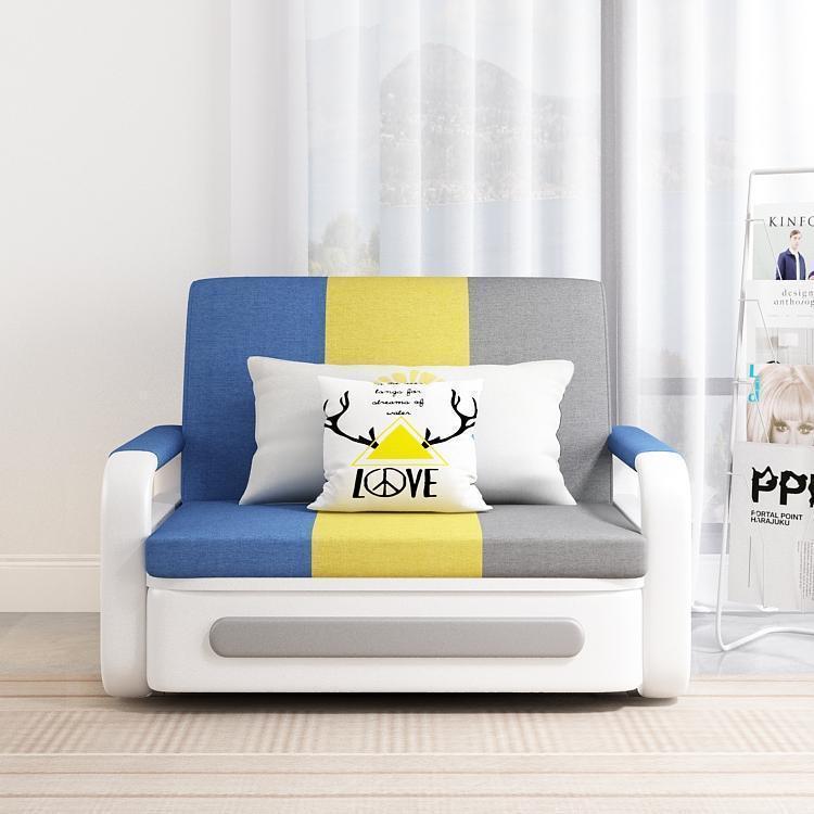 沙发人床折叠两用小户型2伸缩床单网VLU红款客厅阳多功能台床025