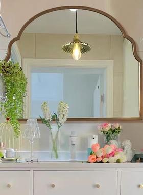 IL美式古浴室镜轻复简智约壁挂梳F77575HM妆镜洗手间能除雾镜子法