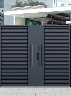 新中式墅庭别院室外手铝合金双开小门庭别院双开动庭院JMV铝艺墅