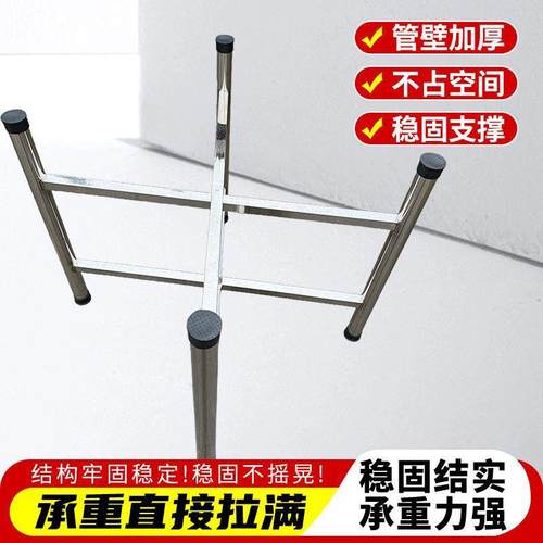 锈架钢加叠厚餐台脚大圆桌可折桌腿支架桌脚桌FZF台架桌不脚新款