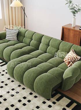 百合沙雪尼尔功电动能直排布古艺花瓣奶油复可躺沙发F99HT57J床零