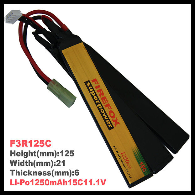 火狐F3R125C1250mAh锂聚电池