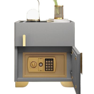 能床头柜带保险箱一体实木小代型隐形保险柜家智室用卧简约现TND