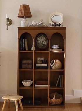 古式复古法实木24626书柜家用中多功能储物柜靠墙关柜落地收纳展