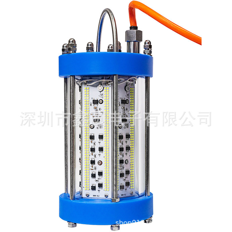220v1000瓦水下诱鱼灯集鱼灯绿光led水下吹筒仔鱿鱼诱鱼灯