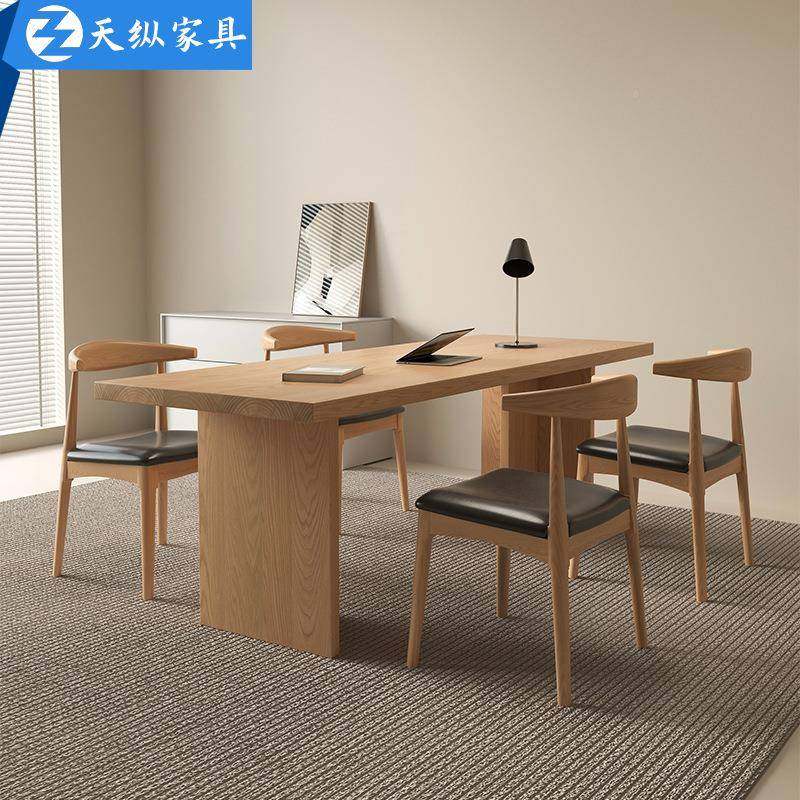 天纵现简约代LHW办公桌家用实木书桌桌学式生学习桌台电脑桌阅长