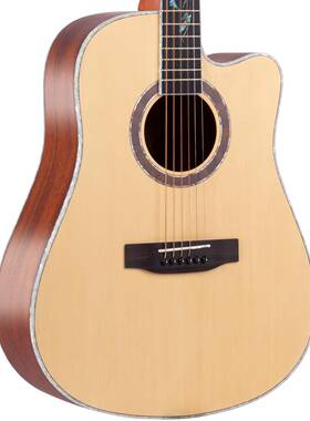 41寸民谣他原云杉桃花芯全吉他声吉木吉单无品牌/他单板吉他guita