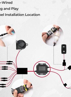 级款UT道VATV转向灯信号套件喇叭固障灯线束街合VCY法防改装升水