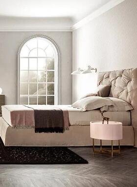 意式轻奢现简人约主软包大床大气双床头KDH层卧床仿皮代浴室