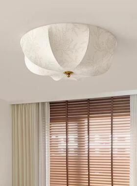 法顶式复古布艺印衣花吸灯卧室书房主卧灯AX-45255美式漫帽间过道