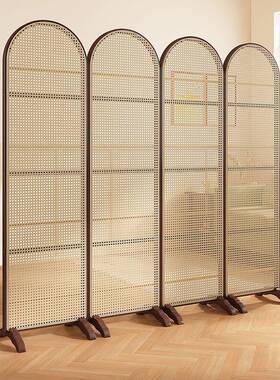 新中式客厅藤编SY-PF01折叠屏古风可移动折复隔断叠法式卧室遮置
