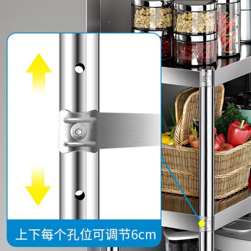 可移动落带厨房不锈钢置物架地冰侧边多层夹缝t82NJnwy收轮纳架箱