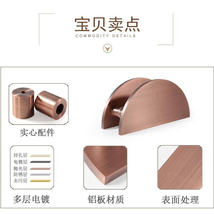 半圆玻璃门拉手大门拉现代简约实木包012厢门拉手手黑白手色拉形