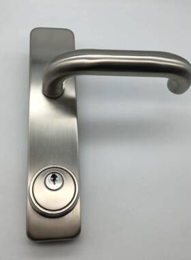 不锈钢逃门生锁逃生门推拉平杆通道推杆锁推防火双开门锁逃OYF生