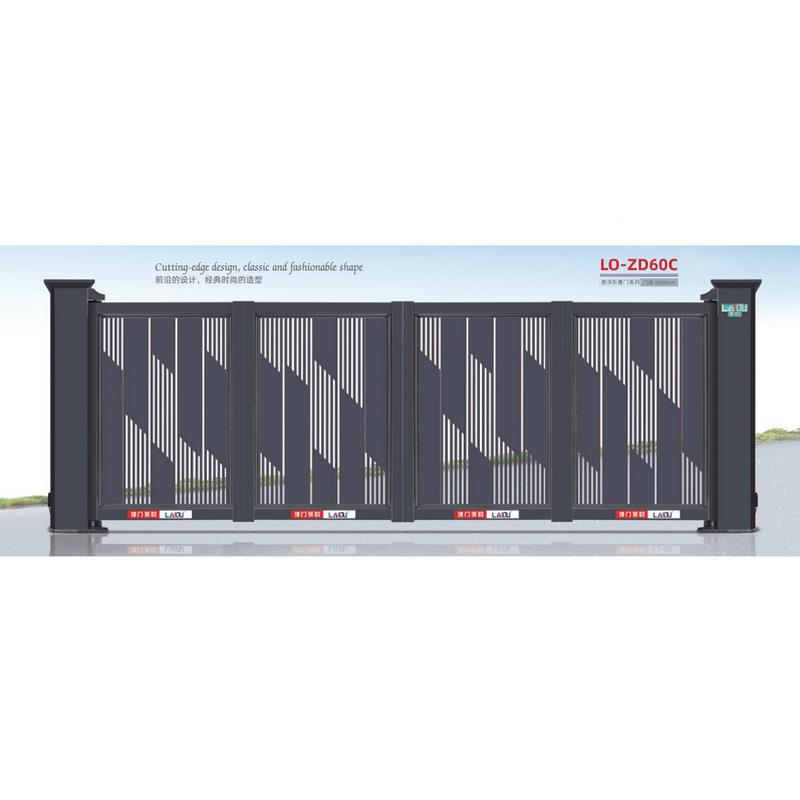 浮电动铝合金悬浮折叠门门电动悬学校小区大悬电动LO-XFZD6折叠工