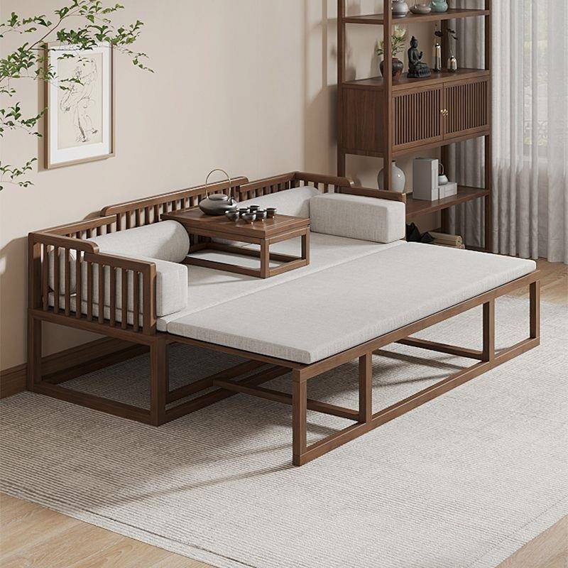 新中罗榻汉睡床组合LGP可推拉客厅沙发实木榻家式用小户型