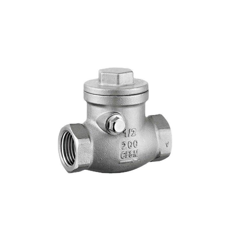 【直发】路法莱304不锈钢丝扣止回阀内螺纹卧式摇摆式单向阀