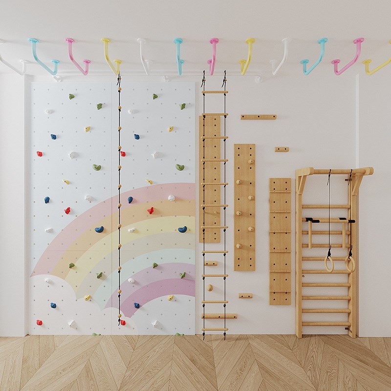 攀岩墙儿童家用室内攀爬架体能运动训练攀岩板器材家庭幼儿园