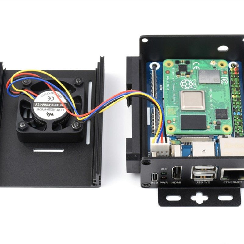 CM4-IO-BASE-BOX-C树莓派计算模块迷你主机内置微雪IO板进阶版