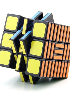 智力乐园路障三代魔方黑色 黑底路障三代异形益智魔方 抗压魔方