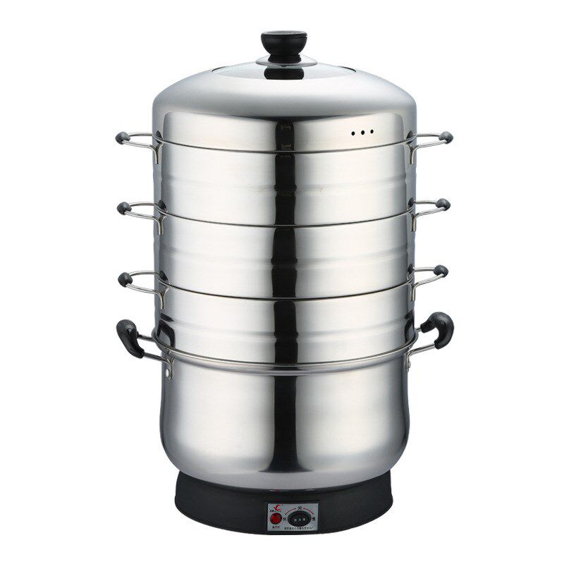厂家直供电蒸锅多功能家用双层三3层不锈钢蒸锅不串味蒸饭蒸包子