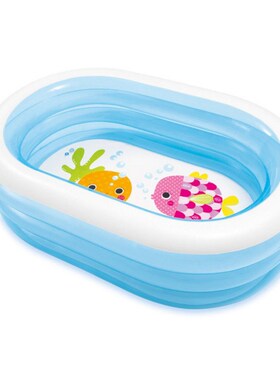 INTEX57482透明椭圆水池儿童充气游泳池海洋球池