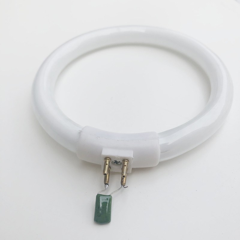 9W放大镜小台灯灯管四脚带电容T4/12W 16W环形灯管四针圆形外径12