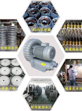 升圆涡轮高低压环风机R全风三相噪YCYB音气泵750w漩涡增压鼓风形