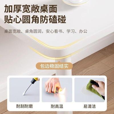 电台脑桌式书桌学生家用写字办公桌简出租屋子桌易大白桌子化TXU