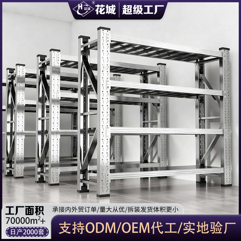 304不锈钢重型四层仓储货架