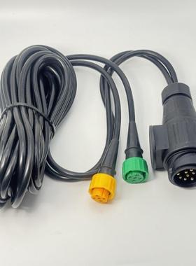 拖车连接13芯转5线芯黄绿插QR2107头12车V拖延车线房车欧式线束拖