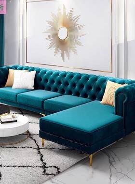 美式代用贵妃沙发URR现奢布艺沙发轻客厅转角组家合沙发